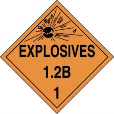 Accuform DOT PLACARD HAZARD CLASS 1  MPL110RM100 MPL110RM100